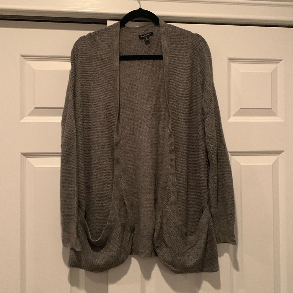 Grey or Tan Open Sweater
